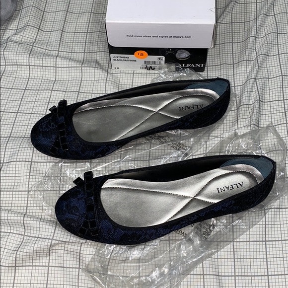 Alfani JuxtonBKB Black Sapphire Flats Shoes 👠 - Picture 3 of 6